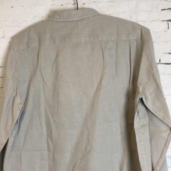Garnet Hill Easy Linen Tunic Grey Gray Button Shirt Coastal Vacation Petite S - Picture 10 of 16